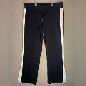 DKNY sport size medium Black Pants with White Side Stripes